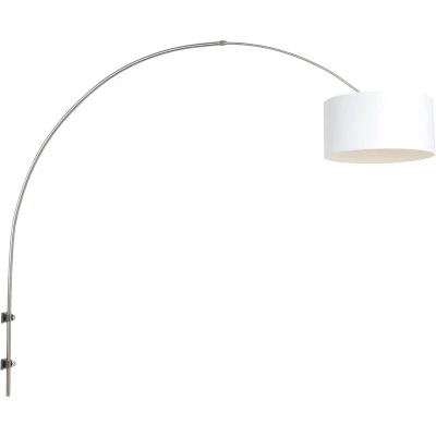 Image of Sparkled Light Wall Lamp with Shade Brushed Steel, White