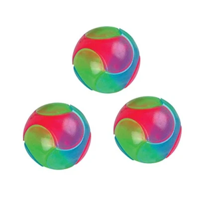 Image of Sensory Colourful LED Light Up Rainbow Strobe Ball for Play