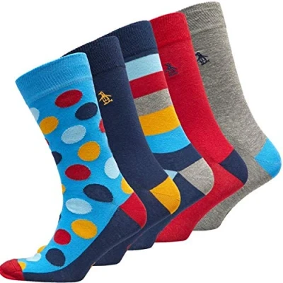 Image of Original Penguin Mens 5 Pack Socks One Size UK 7 11 EU 41 46