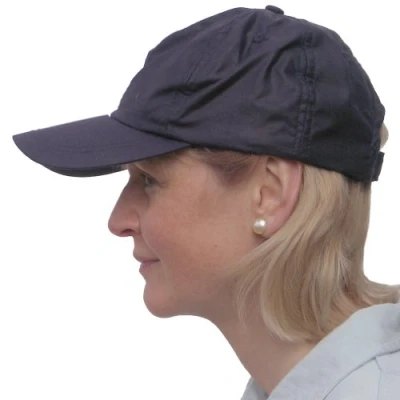 Image of Unisex Mens &amp; Ladies Water Repellent Wax Rain Cap Navy