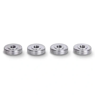 Image of PrecisionGeek Knurled Thumb Nuts/Female Wheel Lock Nut Adapter Aluminium M6 x 5mm (20mm dia) (Set of 4)