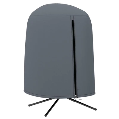 Image of Outsunny Hanging Egg Chair Cover, Outdoor Single Swing Waterproof Anti dust Furniture Protector with Zipper, 420D Oxford Fabric for Φ128 x 190H cm Stand, Grey