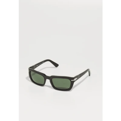 Image of Persol Unisex PO3367S 95/31 Sunglasses Acetate Black Green Pillow Normal