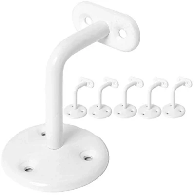Image of 5X Large White Handrail Brackets, Staircase/Bannister Hand Rail Support Holds