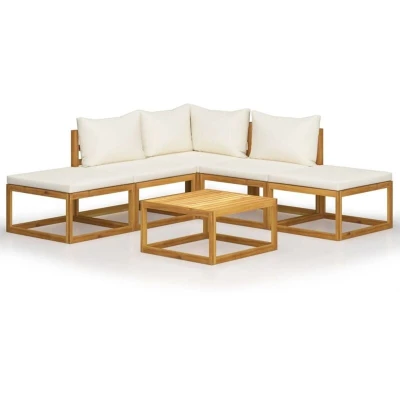 Image of vidaXL 6 Piece Garden Lounge Set with Cushions Solid Wood Acacia (UK/IE/FI/NO only)