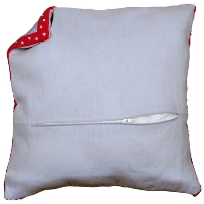 Image of Vervaco Cushion Back: with Zipper: Grey, Cotton, NA, 45 x 45cm / 18&quot;
