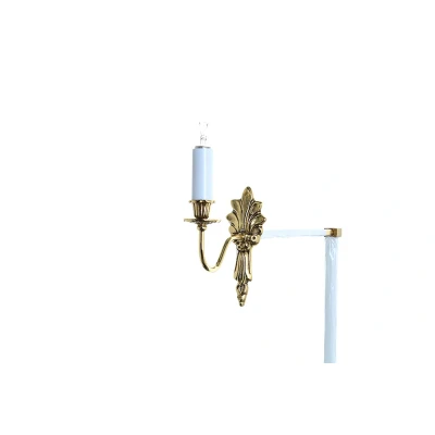 Image of Goodwood 1 Light Polished Brass Candle Wall Lamp