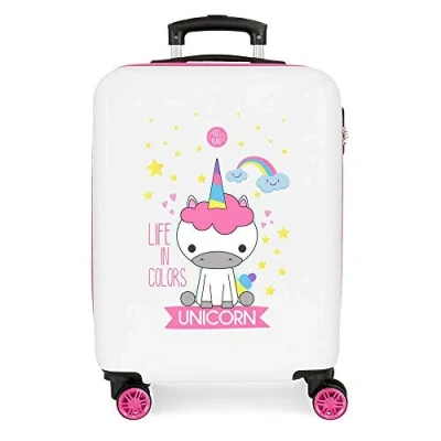 Image of Roll Road Little Me Multicoloured Cabin Suitcase 37x55x20 cm Rigid ABS Combination lock 32 Litre 2.5 Kg 4 Double Wheels Hand Luggage