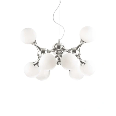 Image of Nodi Bianco 9 Light Small Molecular Ceiling Pendant Chrome, E14