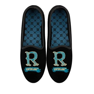 Image of Cinereplicas Harry Potter Deluxe Ravenclaw Slippers 6 12 Official Licensed, Black, UK