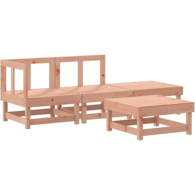 Image of vidaXL 4 Piece Garden Lounge Set Solid Wood Douglas