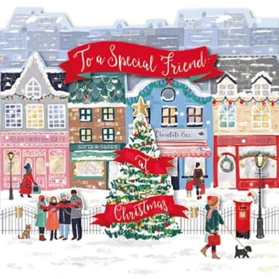 Image of to A Special Friend Embellished Christmas Greeting Card Xmas Cards WWXR0057/O