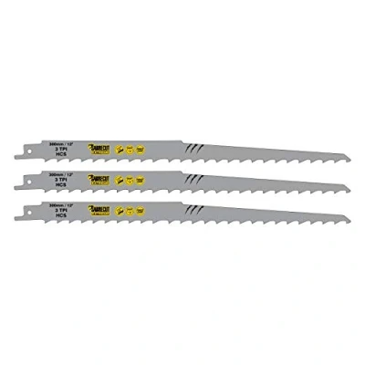 Image of 3 x SabreCut SCRS1617K_3 300mm TPI S1617K Very Fast Wood Cutting Reciprocating Sabre Saw Blades Compatible with Bosch Dewalt Makita and Many Others