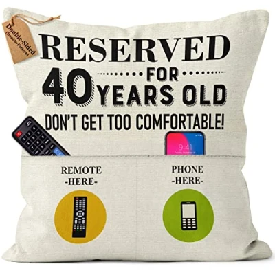 Image of Kies CROWNLY CRYSTAL® (Double Sided) 40th Birthday Gifts 45x45 Pillow Cover Dad For Mum Men Women 18 X &#039;&#039; Auntie