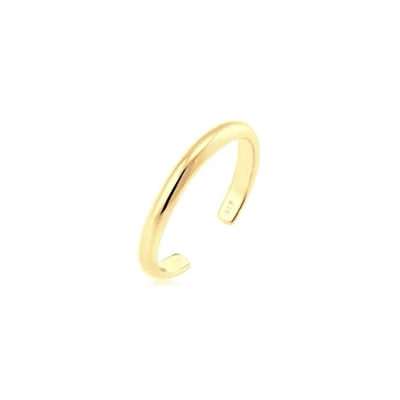 Image of Elli Women Gold Plated 925 Sterling Silver Midi Adjustable Ring 0611890116_39
