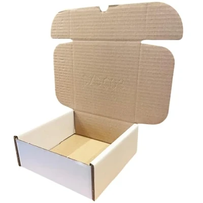 Image of W.E. Roberts Postal boxes White Cardboard for posting Small business packaging 15x15x6cm (6&quot;x6&quot;x2½&quot;) Shipping box, parcel boxes, Box mailers Pack of 5