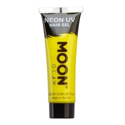Image of Moon Glow Neon UV hair Gel 20ml Intense Yellow Temporary wash out colour dye Spike and glow!