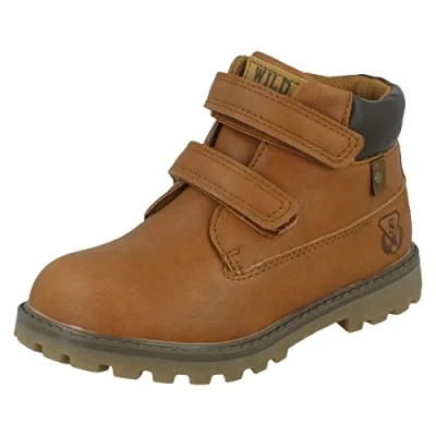 Image of Spot On Boys Ankle Boots N2064 Tan Synthetic UK Size 5 EU 22 US 6