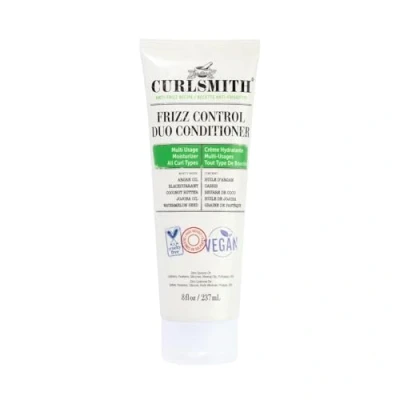 Image of Curlsmith Frizz Control Duo Hair Conditioner, Nourishing Rinse Out or Leave In, Detangling, Smoothing, For All Curl Types, Vegan, 237ml/8 fl oz