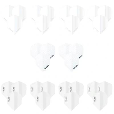 Image of Harrows Darts Flights (15 Total) I 100 Micron Dart Premium Extra Strong Made in UK Professional (White Pack)