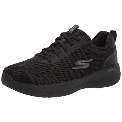 Image of Skechers Women&#039;s GO Walk Stability Magnificent Glow Sneaker, Black Textile/Trim, 6 UK
