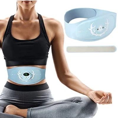 Image of Hiviss EMS Muscle Stimulator ABS Trainer, Abdominal Toning Belt Workout Equipment with 6 Modes &amp; 15 Intensities, USB Charging, Fits 62 124cm Waist