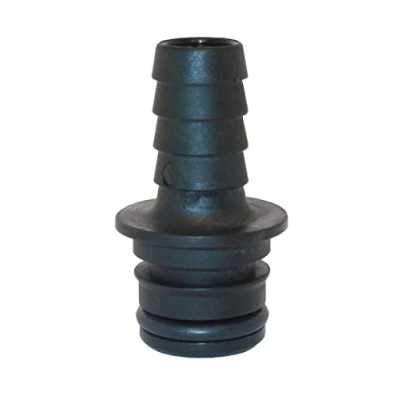 Image of Jabsco 20381002 Flojet 20381 002 Electric Pump Fitting Quad Port x 1/2&quot; Hose Barb, Straight, Black, Pack of 1