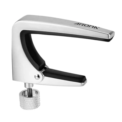Image of Aroma Professional Guitar Capo Adjustable Tension for 6 String Acoustic and Electric Buzz Free Quick Release Zinc Alloy
