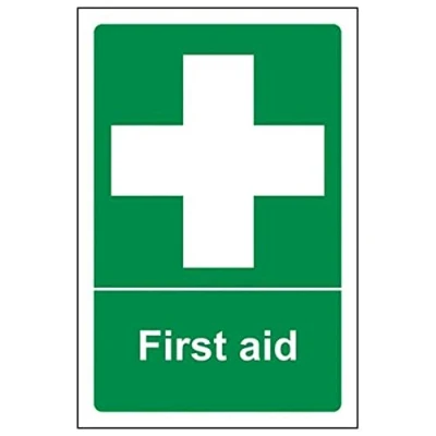 Image of V Safety First Aid General Sign 100mm x 150mm 1mm Rigid Plastic