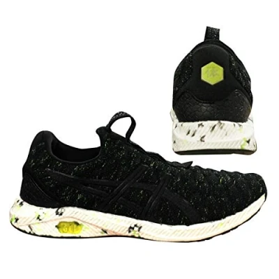 Image of Asics HyperGel Kenzen Mens Black Running Trainers Leather (archived) Size UK 6.5