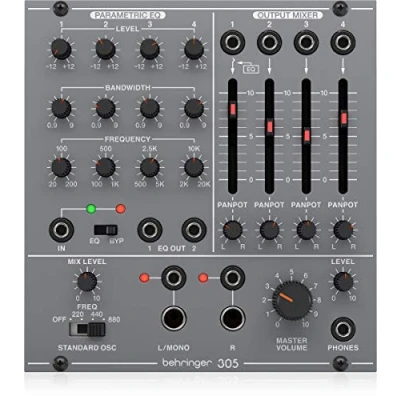 Image of Behringer 305 EQ/MIXER/OUTPUT Legendary Analog Parametric EQ, Mixer and Output Module for Eurorack