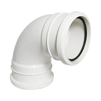 Image of FLOPLAST 110mm Ring Seal Soil 92.5 Degree Double Socket Bend White