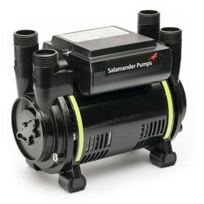 Image of Salamander Pumps CT60 Bathroom Pump with 1.8 Bar Pressure Twin End Suitable for Positive Head Compatible Gravity Fed Systems Only WRAS Approved