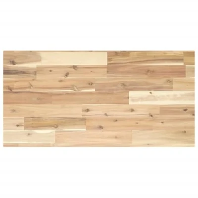 Image of vidaXL Bathroom Vanity Countertop Basin Solid Acacia Wood, Natural Color, Rectangular 80x40x2 cm