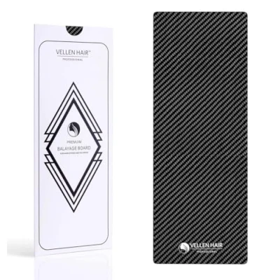 Image of VELLEN Hair Professional Carbon Fiber Foil/Balayage Board, Extra Light Color board (Black, 5.1&quot; x 13.8&quot; inch)