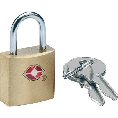 Image of Go Travel Sentry TSA accepted Brass Secure Luggage Padlock 2 Keys (Ref 349)