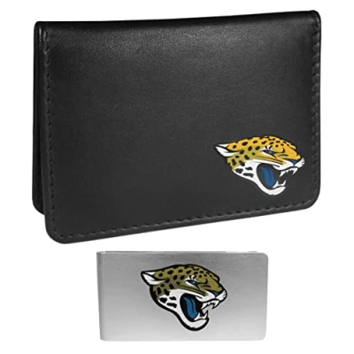 Image of Siskiyou Sports NFL Jacksonville Jaguars Weekend Bi fold Wallet &amp; Money Clip, Black, One Size