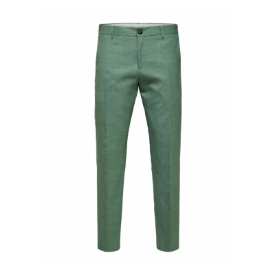 Image of Selected Homme Slhslimoasis TRS NOOS Trousers, Men&#039;s, Size: 36R, Light green melange