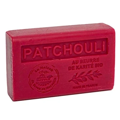 Image of Maison Du Savon De Marseille French Soap Made with Organic Shea Butter Patchouli Fragrance 125 Gram Bar