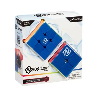 Image of Nexcube 3x3 + 2x2 The World Record Holding Speed Cube! Super Smooth Cube Includes Practice Brain Teaser Puzzles for Adults and Kids Ages 8+
