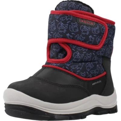 Image of Geox B FLANFIL BOY ABX Snow Boot, Black/RED, 6 UK Child