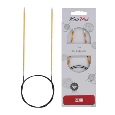 Image of KNIT PRO KP47122 Zing: Fixed Circular Knitting Pins: 80cm x 2.25mm, Gold