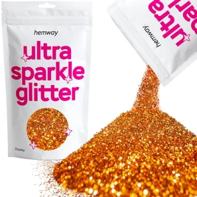 Image of Glitter Copper Ultra Sparkle Sequins Nail Face Festival Christmas Halloween Makeup Chunky 100g / 3.5oz