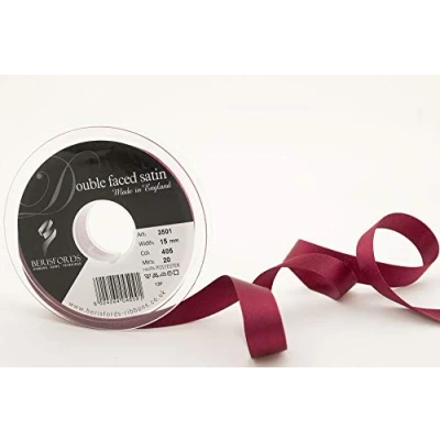 Image of Berisfords Ribbon, 405 Burgundy, 20 m