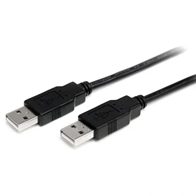 Image of StarTech.com 2m USB 2.0 a to Cable M/M aa male (USB2AA2M), Black