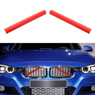 Image of Twilight Garage 2PCS Front Grille Insert Trims Stripe Cover Compatible with F20 F30 F21 F22 F23 F31 F32 F33 F34 F36 F40 F44 G20 G21(Red)
