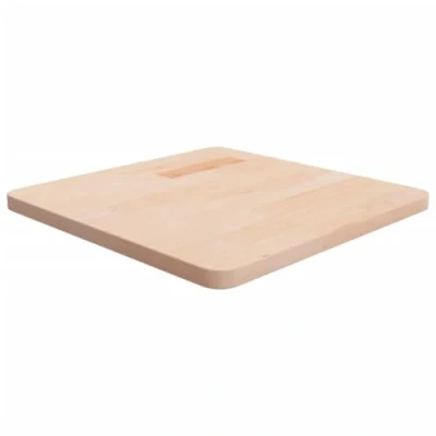 Image of vidaXL Solid Oak Table Top 50x50x2.5cm Untreated Wood Square Surface for Dining Tables/Coffee Tables/Shelves Brown ic Design