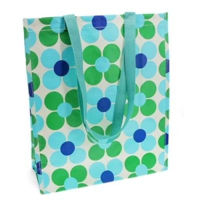 Image of Rex London Reusable Eco friendly Shopping Bag Choice Of Design (Blue And Green Daisy)