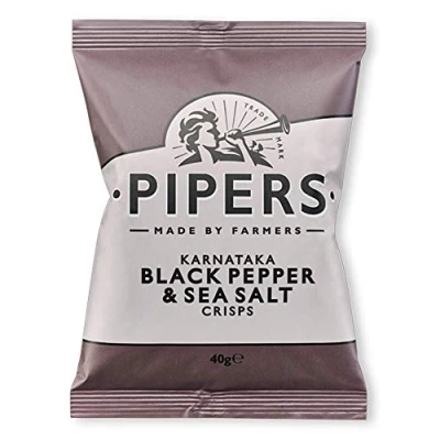 Image of Pipers Gluten Free Karnataka Black Pepper &amp; Sea Salt Vegan Crisps Multi Pack (24)