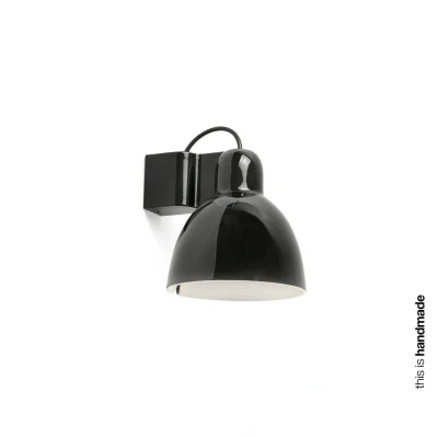 Image of Venice Black Dome Wall Lamp
